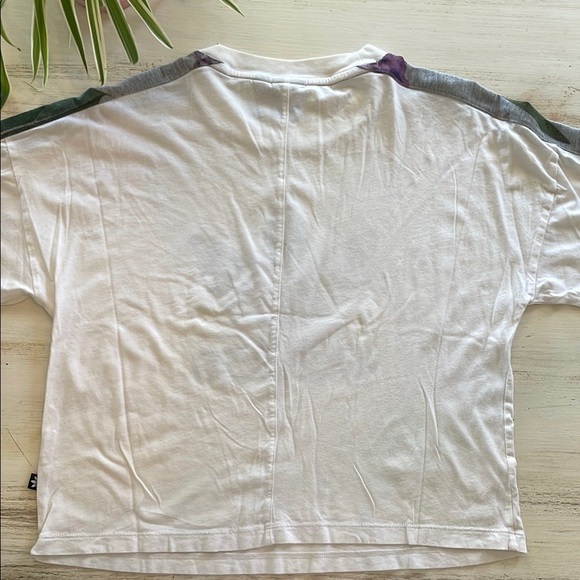 Adidas White Tee with Green and Purple Logo - Picture 3 of 4